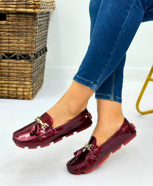 Mocasin lujan cuero charol