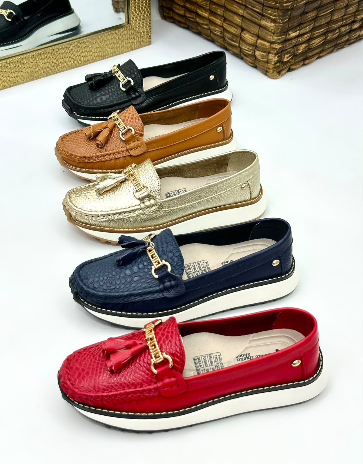 Mocasin Floria en cuero
