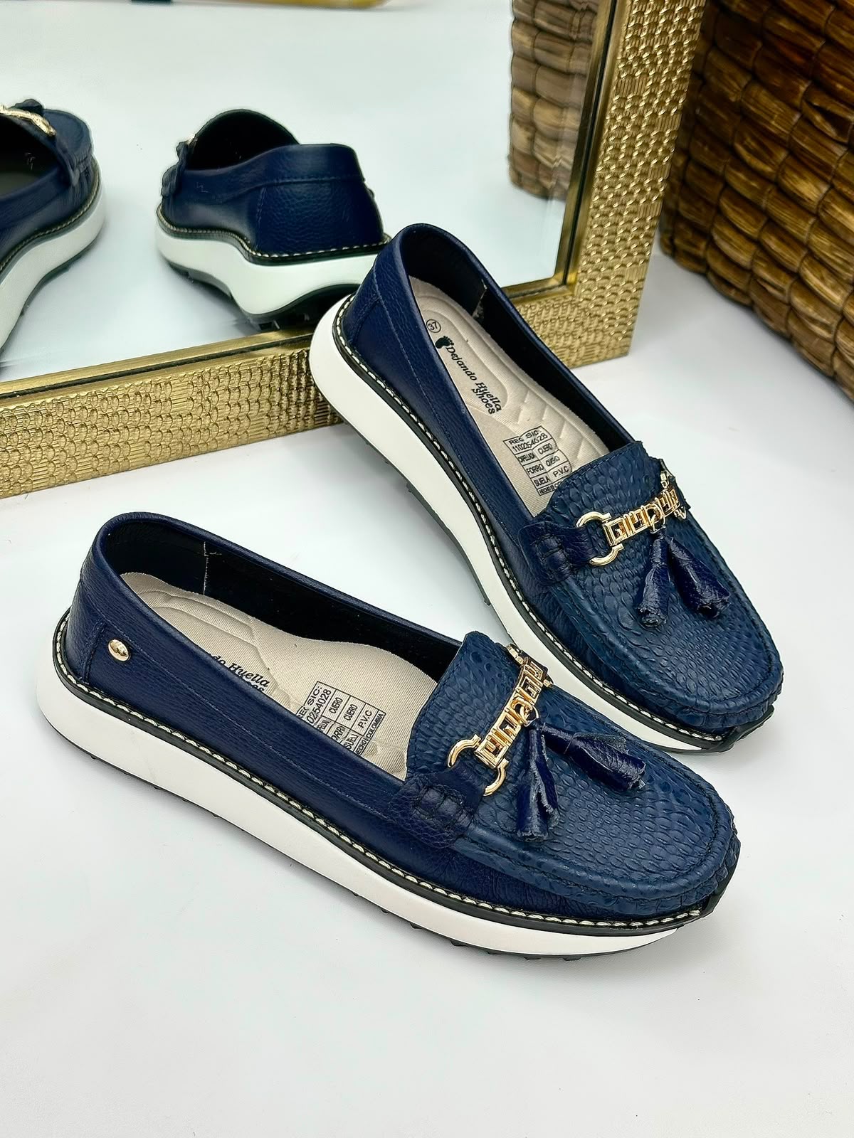 Mocasin Floria en cuero