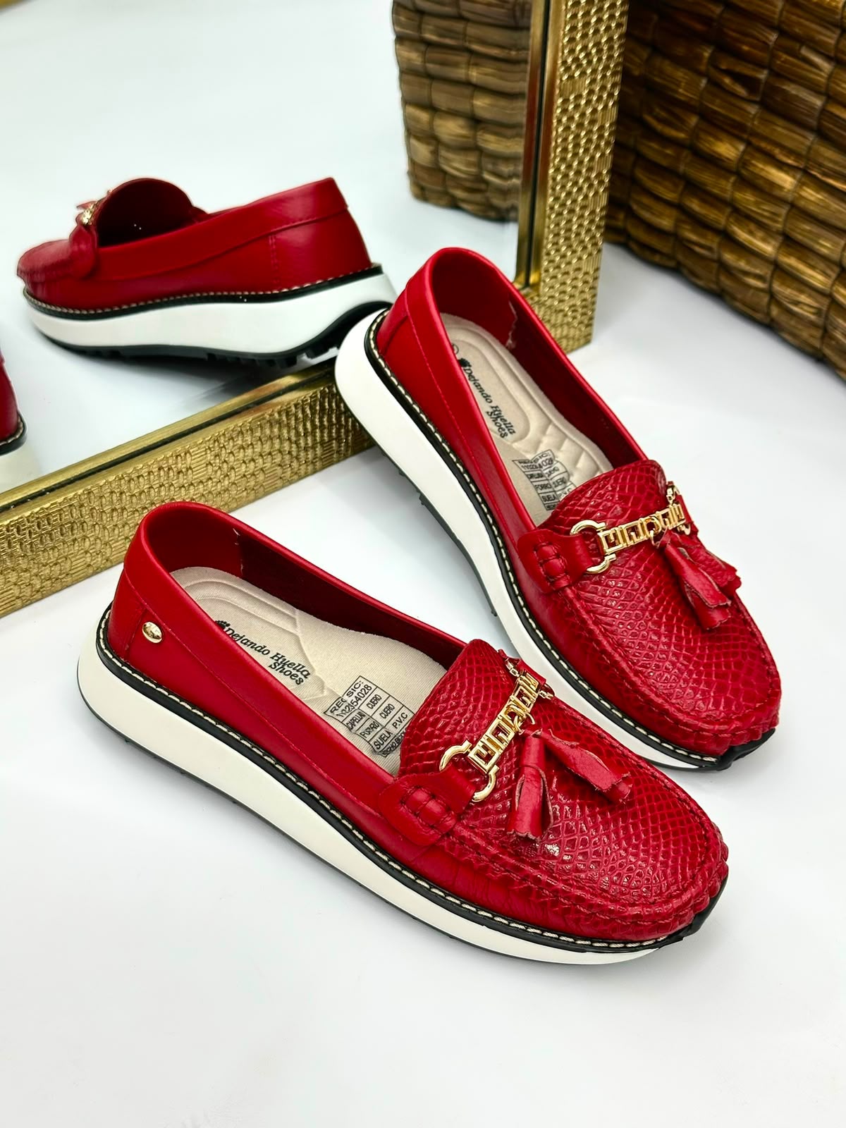 Mocasin Floria en cuero