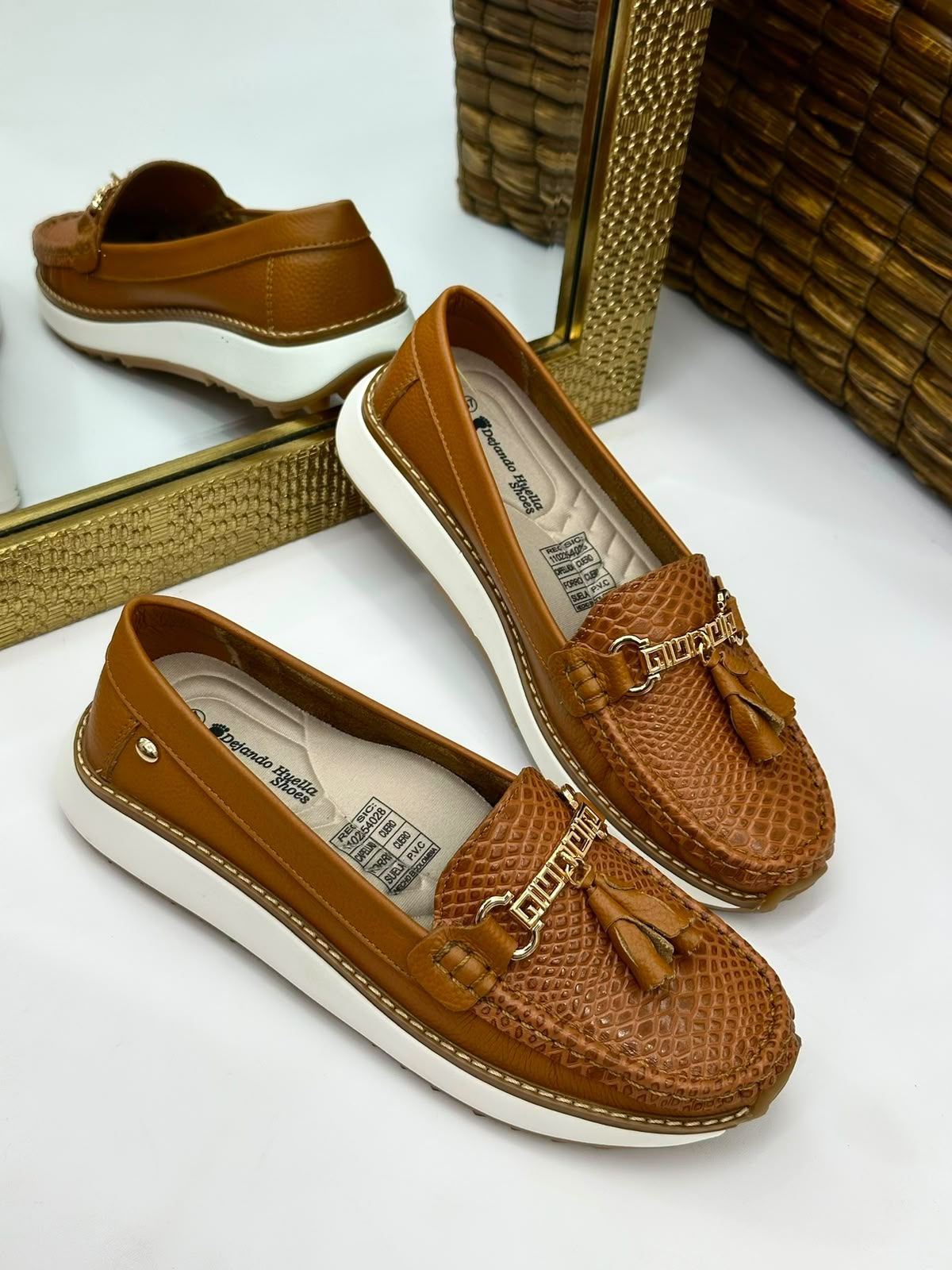 Mocasin Floria en cuero